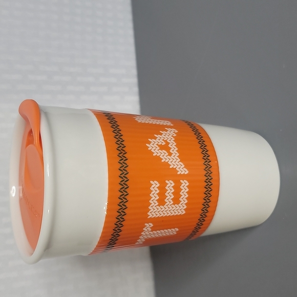 Starbucks Team PSL ceramic travel mug with lid 10 Oz great condition - Picture 4 of 7